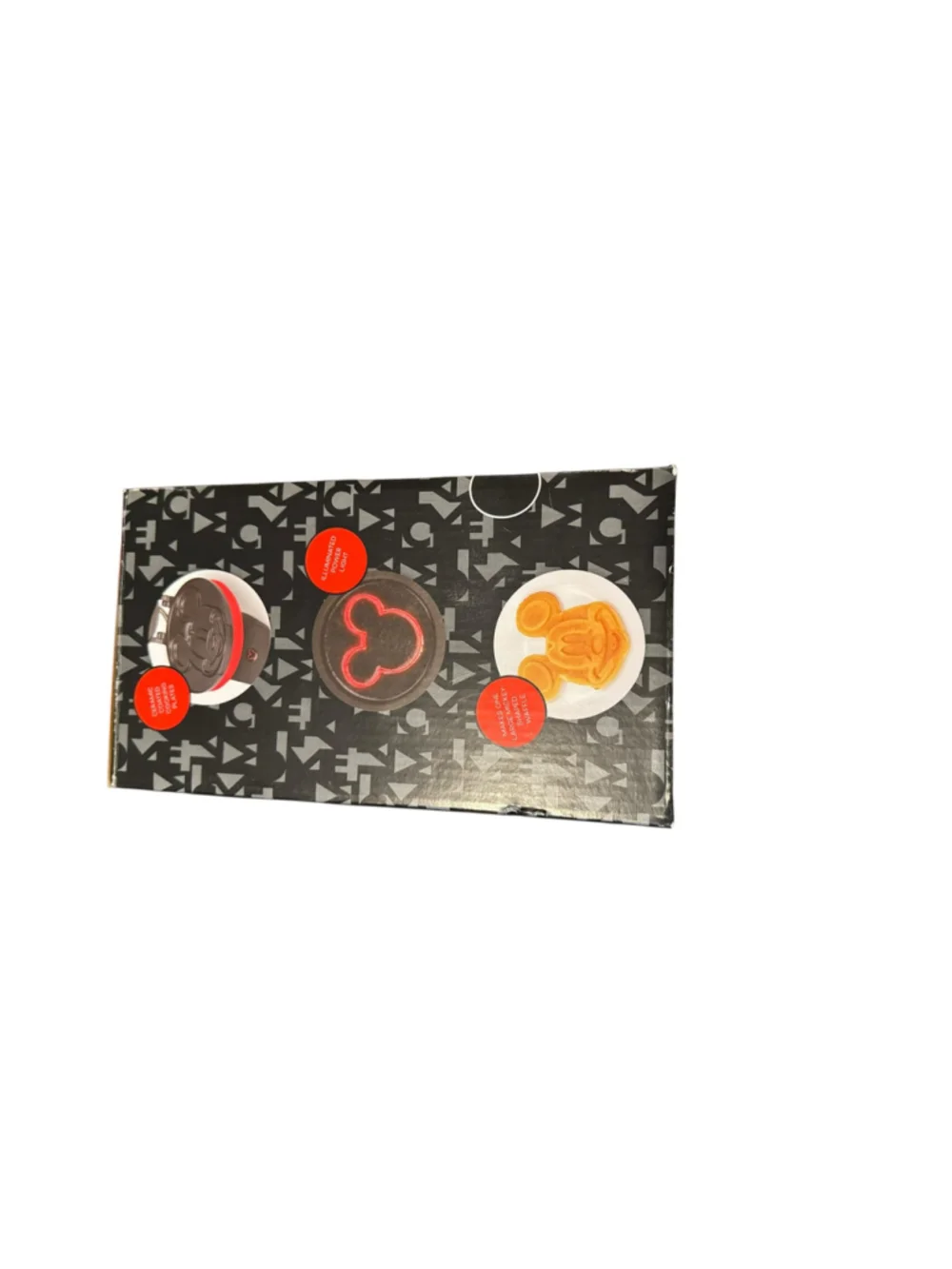 Disney Mickey Mouse Waffle Maker One Size Red Black Kitchen Tool
